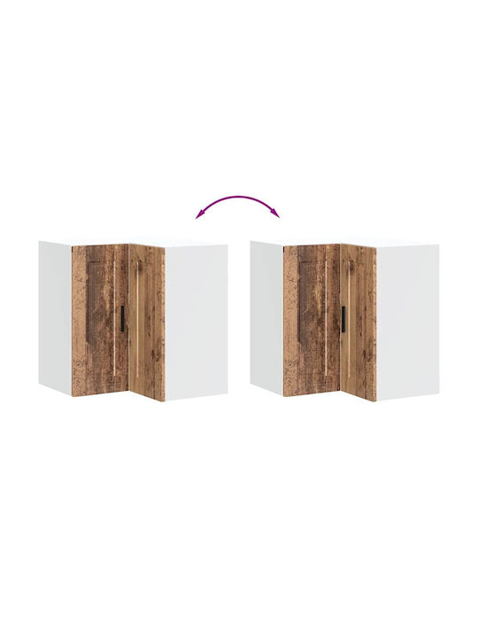 Porto Eckschrank Wand Coffee 57x57x60cm