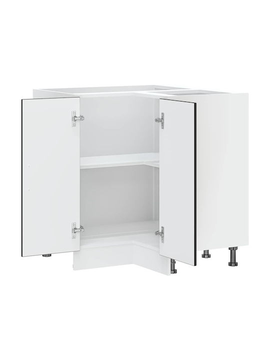 Eckschrank Boden Black 75.5x75.5x81.5cm