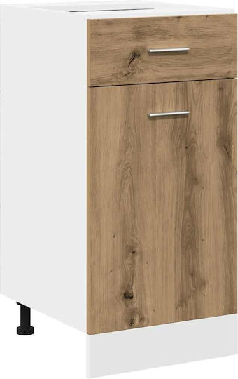 Kitchen Cabinet Set Wall & Floor with Countertop Coffee 260x46x207cm