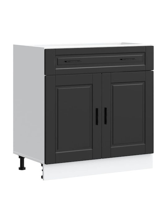 Floor Cabinet Black 80x46x81.5pcs