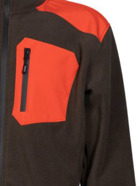 Toxotis Active Wear Jagdjacke Vlies Brown - Orange