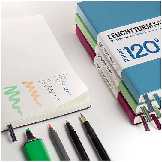 Leuchtturm1917 Edition 120 Notebook 102 Sheets A5 with Dots and Elastic Green