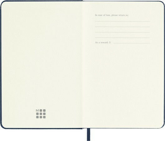 Moleskine Notebook Pocket Sapphire Σημειωματάριο Bullet με Λευκές Σελίδες με Σκληρό Εξώφυλλο και Λάστιχο Μπλε