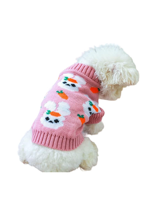 Kleidung Strickpullover Hund in Rosa Farbe 38cm.