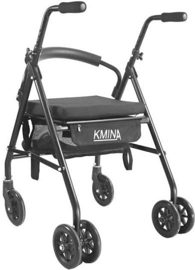 KMINA Foldable Aluminum Walker Black K10013