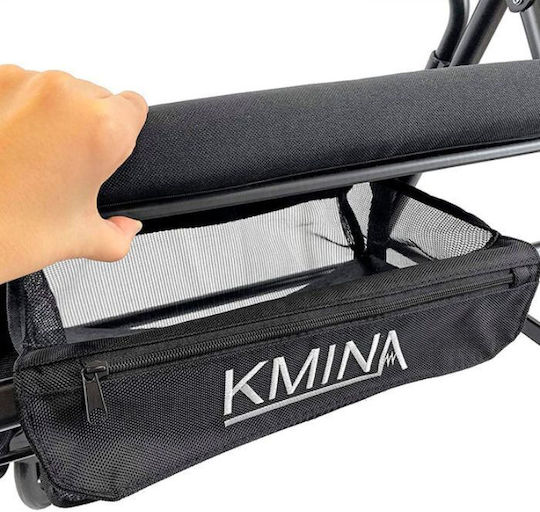 KMINA Foldable Aluminum Walker Black K10013