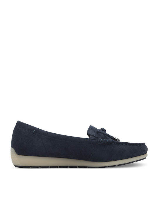 Women's Moccasins in Navy Blue Color