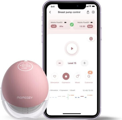 Momcozy M9 Battery BPA Free Gray 180ml