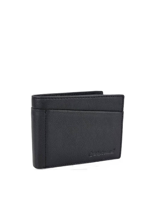 Diplomat Men's Leather Wallet with RFID Black