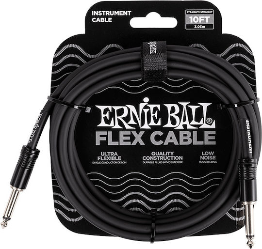 Ernie Ball Flex Cable 6.3mm male - 6.3mm male 3m (P06434)