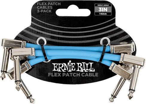 Ernie Ball Flex Cable 6.3mm male - 6.3mm male 1m Blue (P06459)