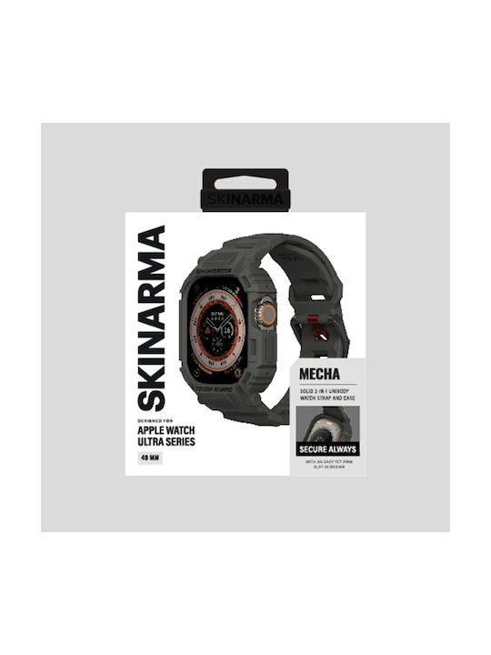 Skinarma Strap+Mecha Hülle 2in1 Apple Watch 49mm Oliv