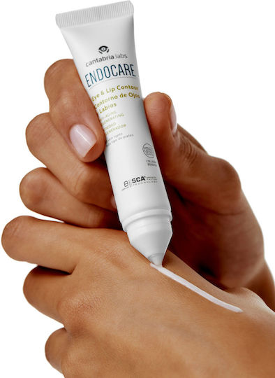 Cantabria labs Endocare Augenbefeuchter & Lippencreme für Feuchtigkeitsspendend , Wiederherstellung , Anti-Aging , Schwarze Kreise & Taschen 15ml