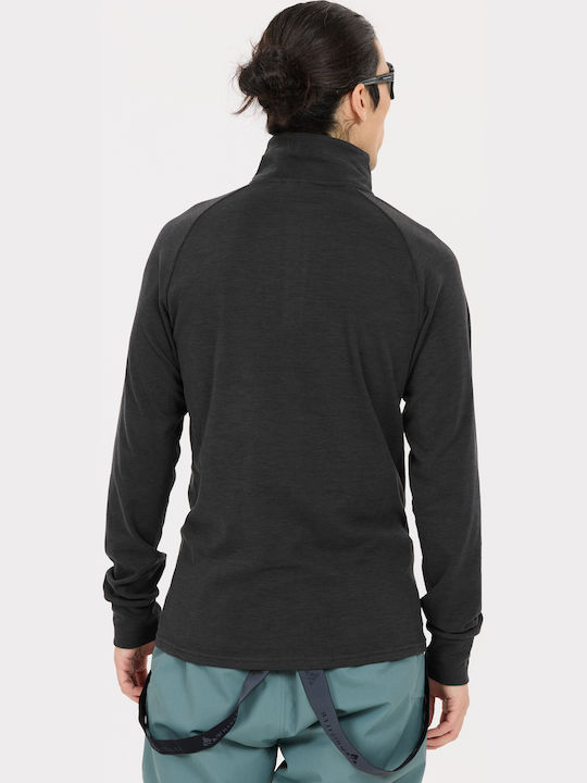 Athletic Long Sleeve Blouse Phantom
