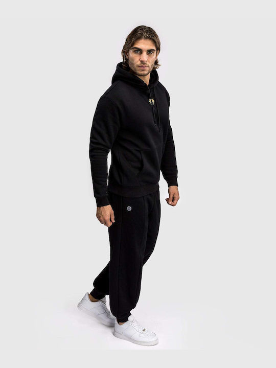 Φούτερ με Κουκούλα Black/red/gold