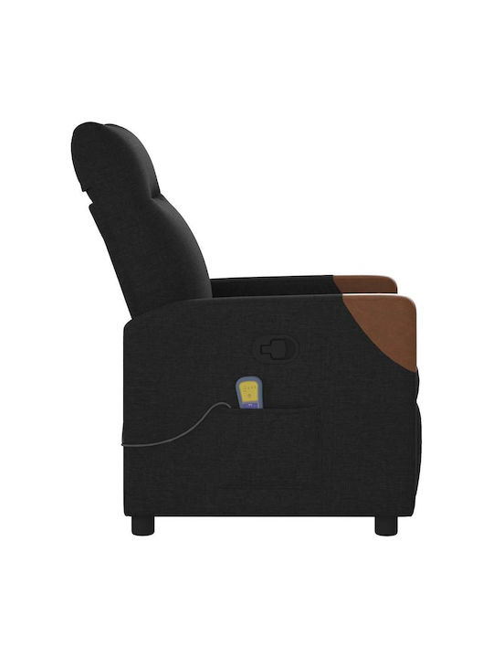 Πολυθρόνα Relax Massage με Υποπόδιο Μαύρη 69x86x100cm