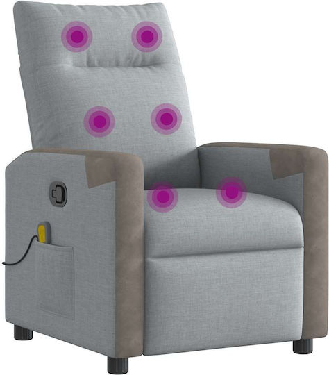 Relaxsessel Friseurwaschbecken mit Fußhocker Light Grey 69x86x100cm