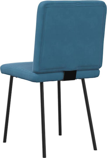 Dining Room Velvet Chair Blue 45x54x83cm 2pcs