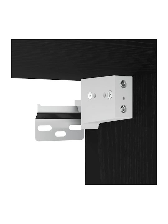 Wall Living Room Cabinet made of Particle Board Black 40x30x41cm