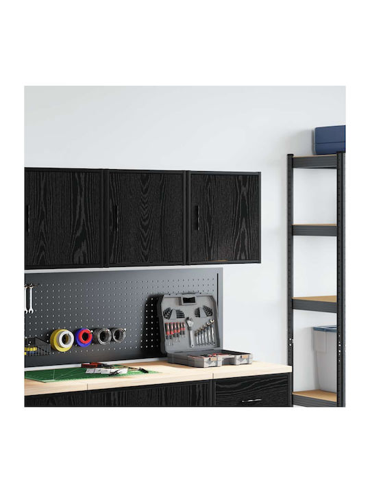 Wall Living Room Cabinet made of Particle Board Black 40x30x41cm
