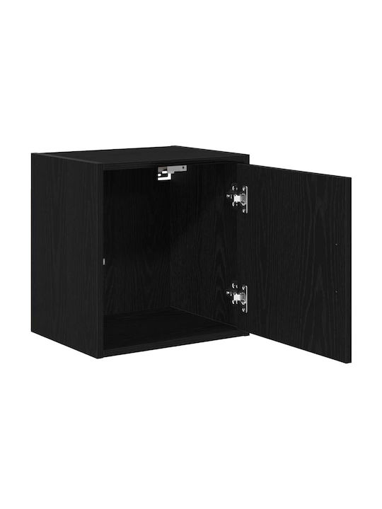 Wall Living Room Cabinet made of Particle Board Black 40x30x41cm