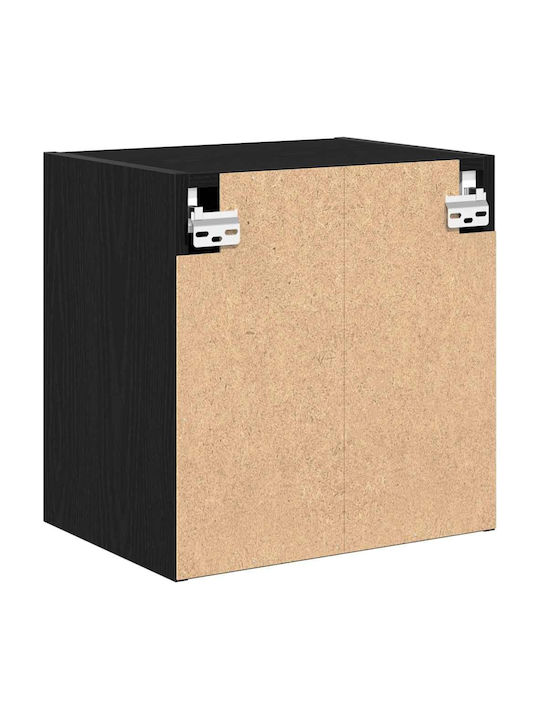 Wall Living Room Cabinet made of Particle Board Black 40x30x41cm