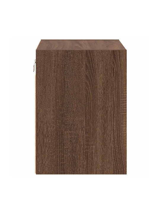 Wall Living Room Cabinet Made of Particle Board Brown Oak 40x30x41cm