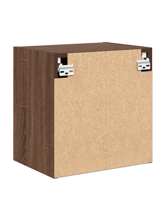 Wall Living Room Cabinet Made of Particle Board Brown Oak 40x30x41cm
