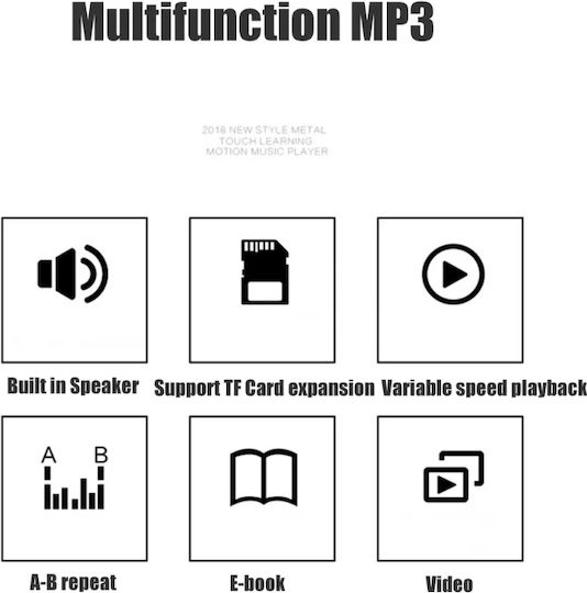 Ruizu MP3 Player (16GB) with Screen 1.8" Black