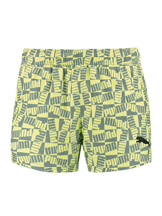 Men's Swimwear Shorts Green with Patterns