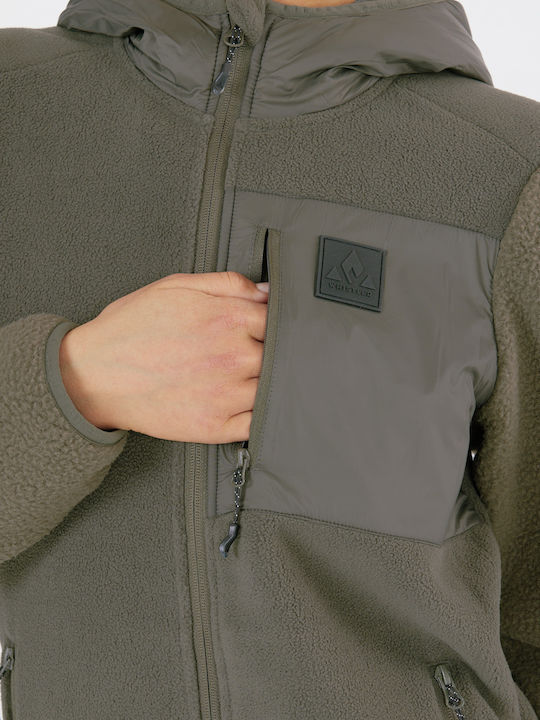 Fleece Γυναικεία Ζακέτα με Φερμουάρ Black Ink