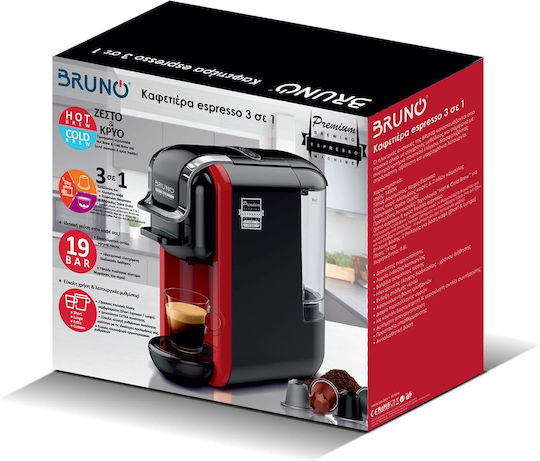 Bruno 3 Σε 1 Multi Capsule Pressure 19bar Red