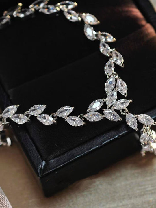 Hair Duty Set with Necklace & Earrings from Brass Gold Plated