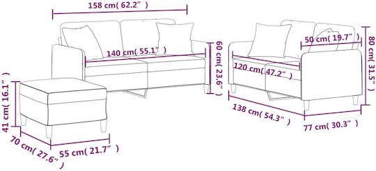 Set de Sufragerie 2 Scaune & 2 Scaune & Taburet