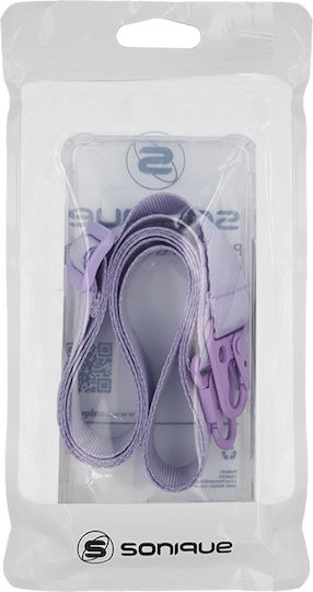 Θήκη Σιλικόνης Strap Sonique Armor Clear Realme 12 Plus 5g Λιλά