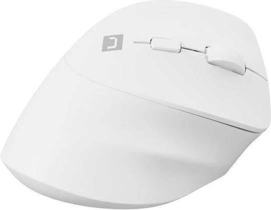 Natec Crake 2 Ασύρματο Εργονομικό Bluetooth Vertical Ποντίκι Λευκό