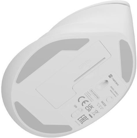 Natec Crake 2 Ασύρματο Εργονομικό Bluetooth Vertical Ποντίκι Λευκό