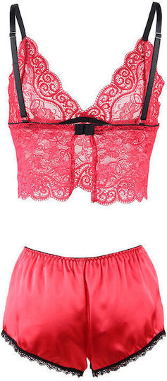 Subblime Sexy Lingerie Sets with Lace Red