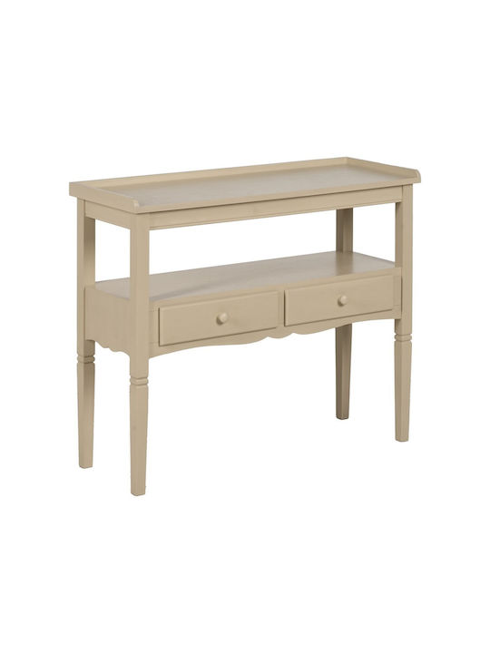 Wooden Console Table Cream L75xW33xH75cm