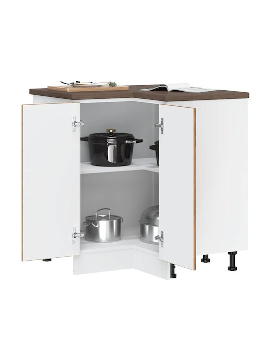 Dulap de Colț pardoseală Cafea 75.5x75.5x81.5buc