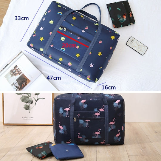 Bag Sack Voyage Navy Blue Fabric L47xW16xH33cm