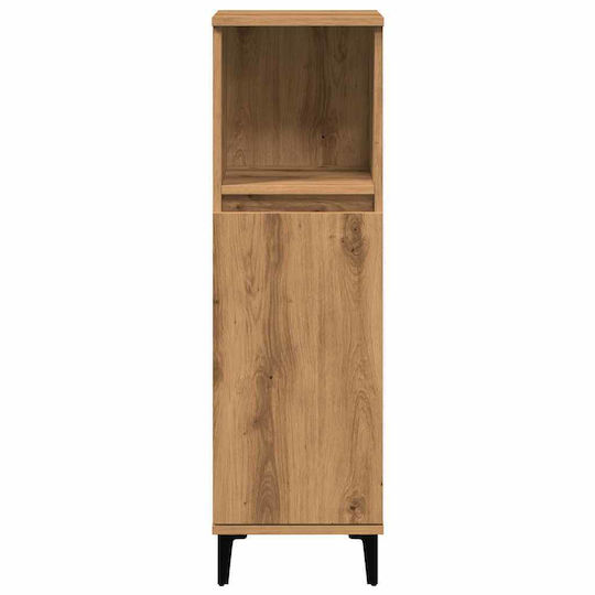 vidaXL Bathroom Cabinet L30xW30xH100cm Oak
