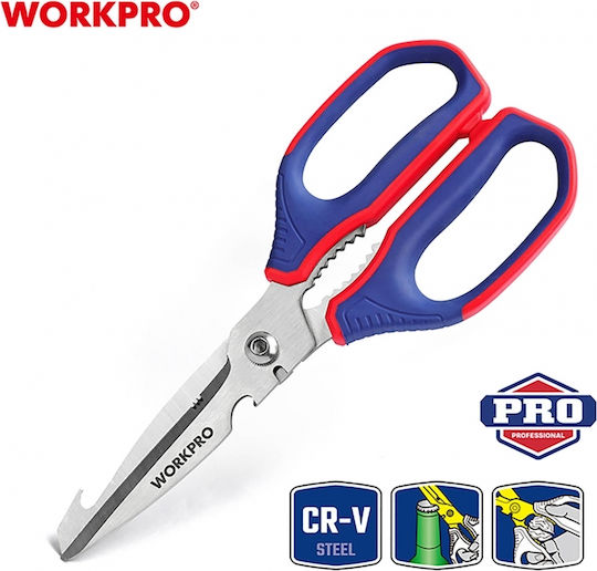 Kitchen Scissors 250mm 10" Multipurpose Wp214006 Workpro Profi