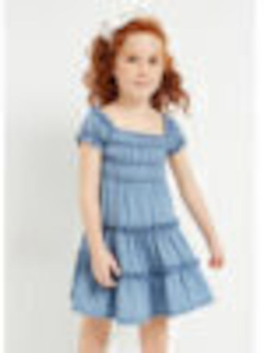 Rochie pentru Copii Mâneca scurta Denim Blue