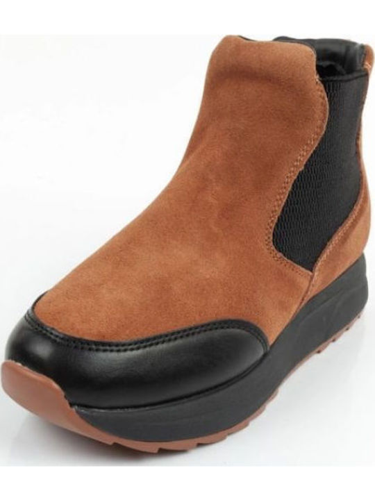 Beverly W Leather Women's Ankle Boots Beige