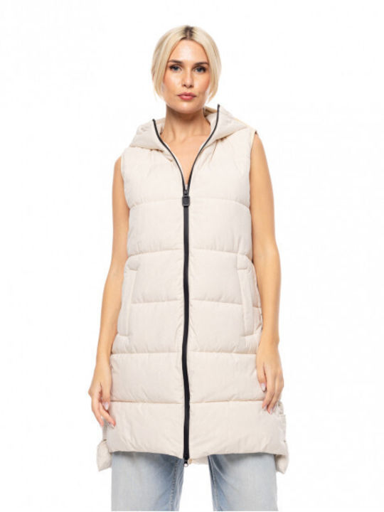 Biston Sleeveless Jacket Lt Beige