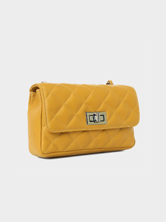 Pierre Cardin Leather Women's Bag Shoulder Yellow