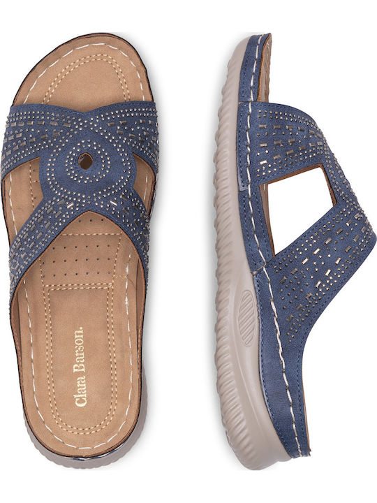 Damenplattformen Blau