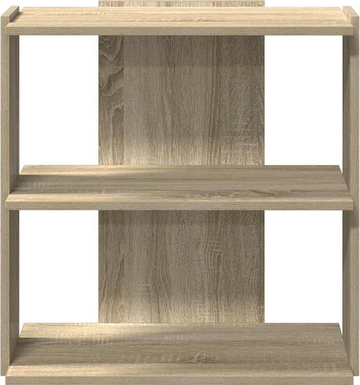 Βιβλιοθήκη 3 Επιπέδων Sonoma Δρυς 60x30x60 Εκ Επεξεργ Ξύλο Καφέ 60 X 30 X 60 Cm