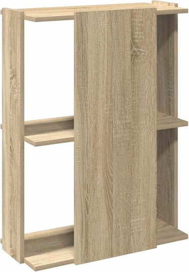 Βιβλιοθήκη 3 Επιπέδων Sonoma Δρυς 60x30x80 Εκ Επεξεργ Ξύλο Καφέ 60 X 30 X 80 Cm